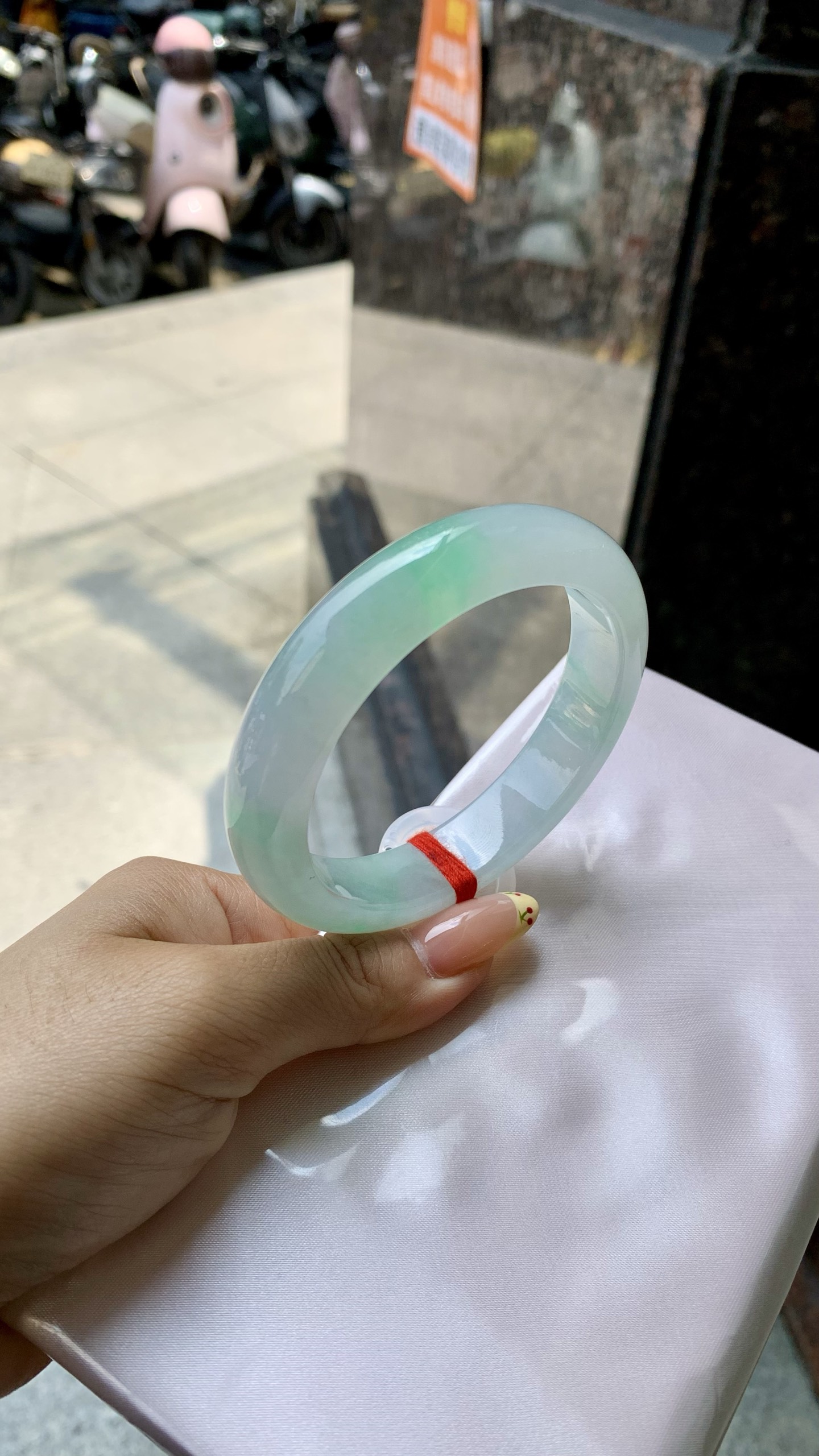 冰飘绿正圈成品 HYY-9186 尺寸：59-13.5-9