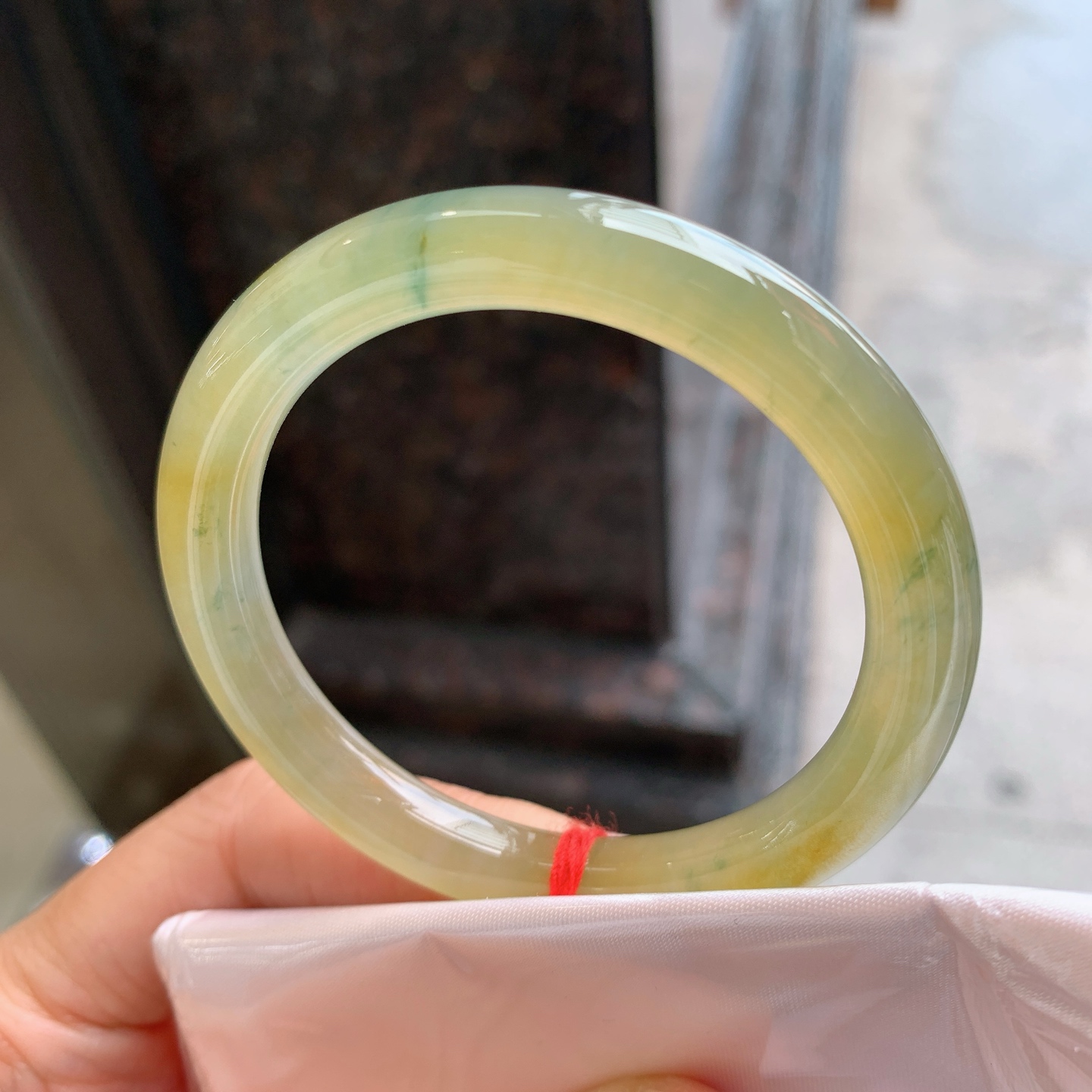 圆条冰黄翡飘花 微纹 尺寸：50.2/8 小圈口