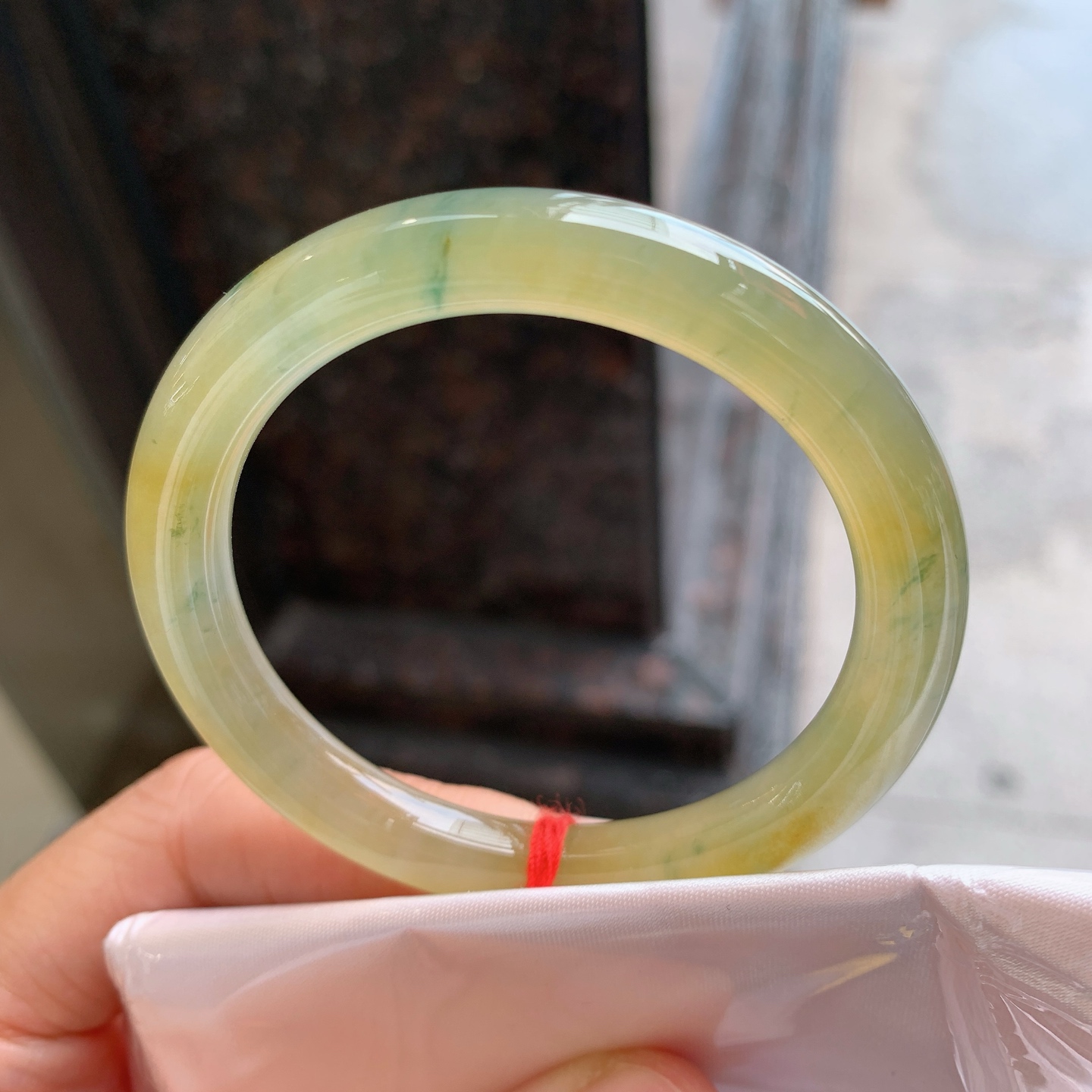 圆条冰黄翡飘花 微纹 尺寸：50.2/8 小圈口