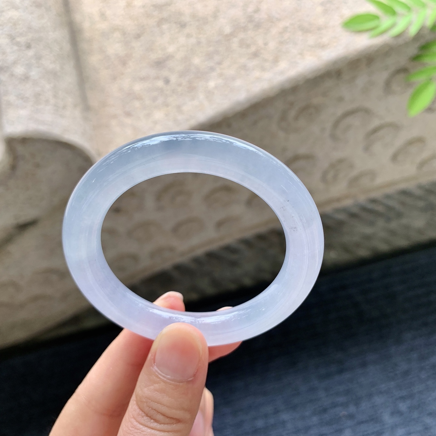 圆条48 49 圈口49/9.2/9.3 编码DZ091508 冰糯紫底，水润，种老，细腻，打灯有絮线