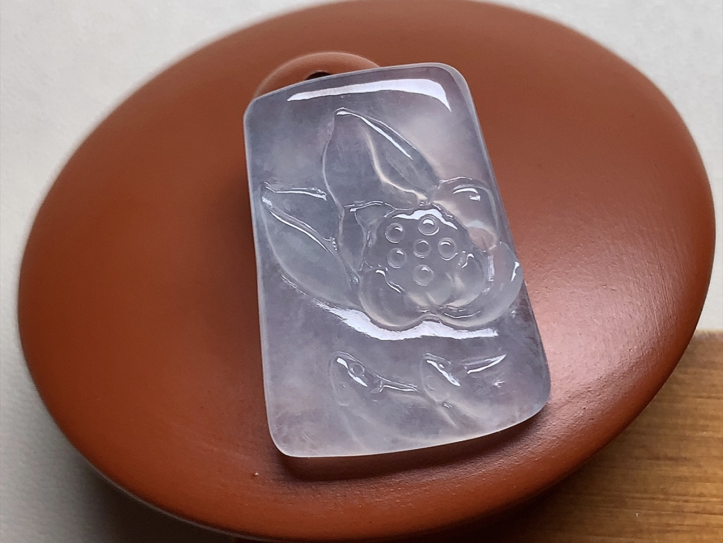 ️ 冰种莲花牌 冰透感十足，起胶感，尺寸26.3*19.6*4.6