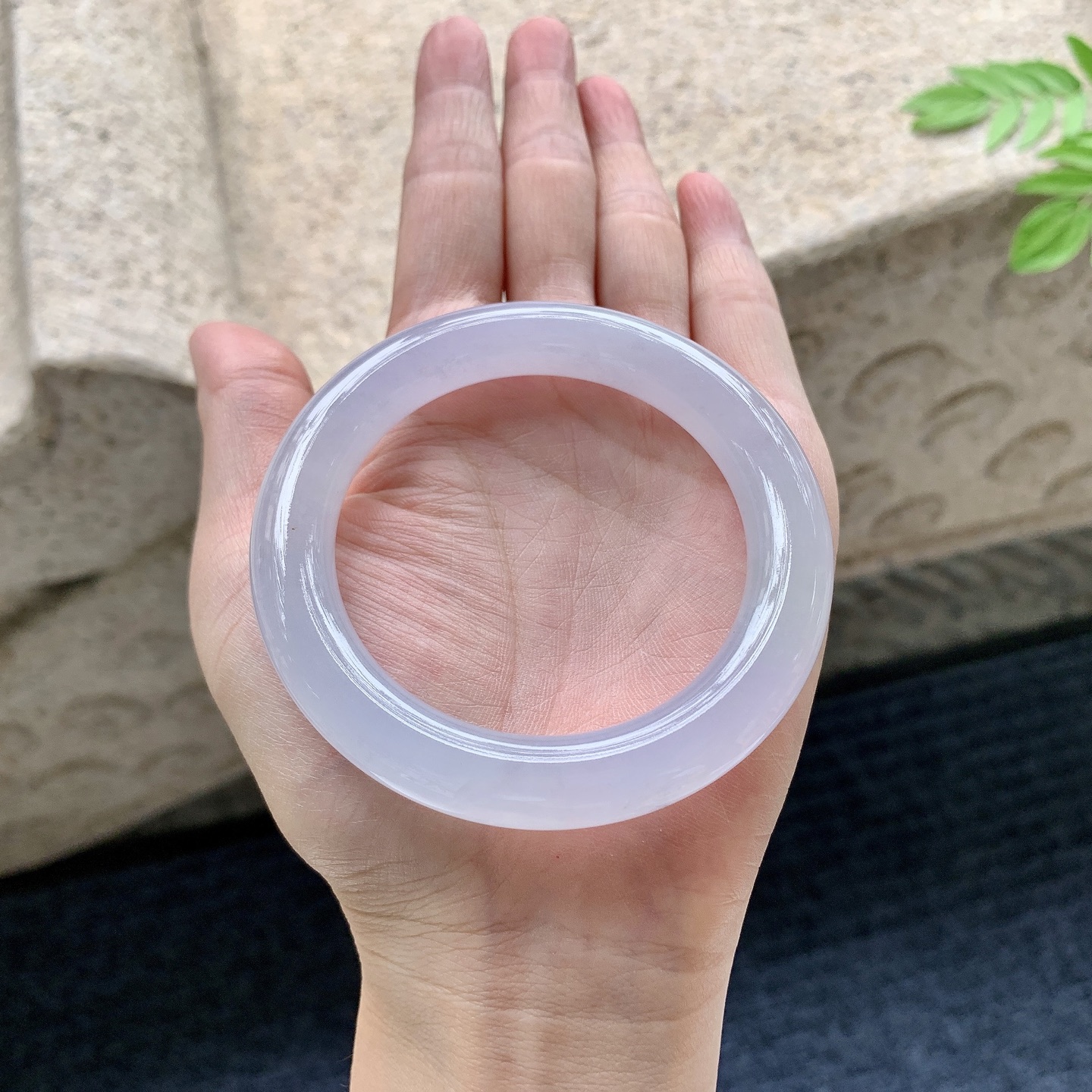 圆条52 53 圈口53.5/10.5/10.6 编码FL090712 冰糯粉紫，水润，种老，细腻，