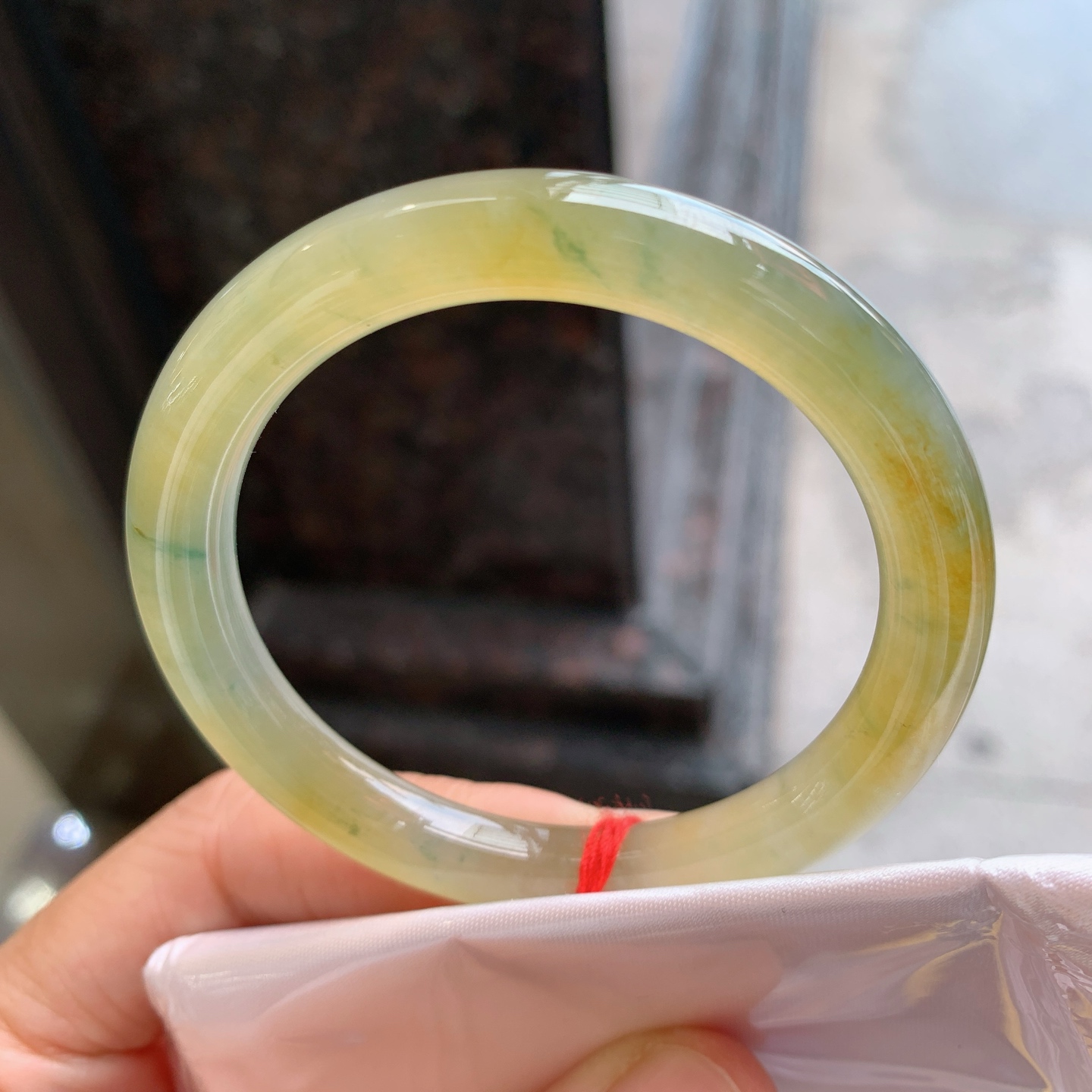 圆条冰黄翡飘花 微纹 尺寸：50.2/8 小圈口