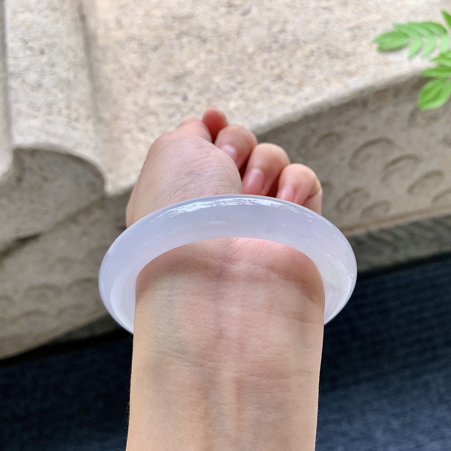 圆条52 53 圈口53.5/10.5/10.6 编码FL090712 冰糯粉紫，水润，种老，细腻，打灯有絮线