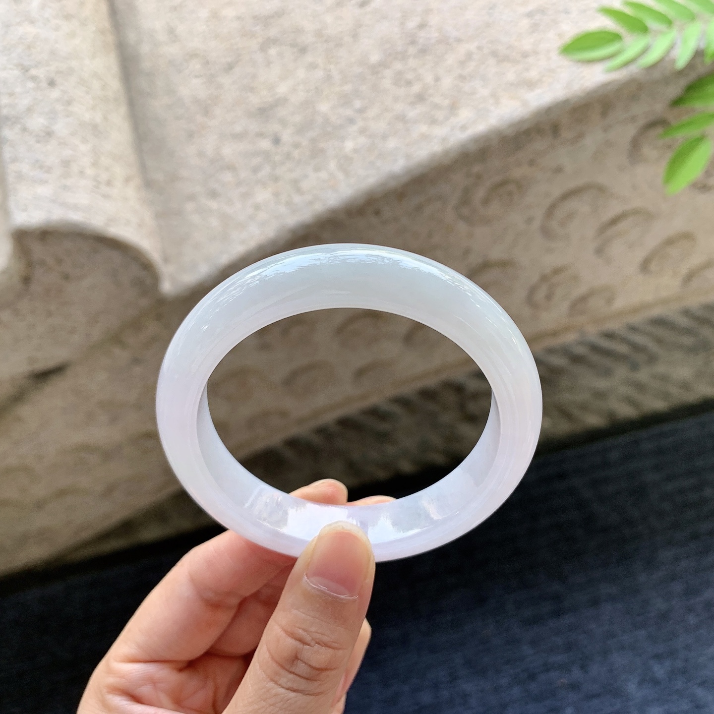 正圈54 55 圈口55/12.6/8.3 编码WW091540 细糯粉紫，水润，种老，细腻，打灯有絮线
