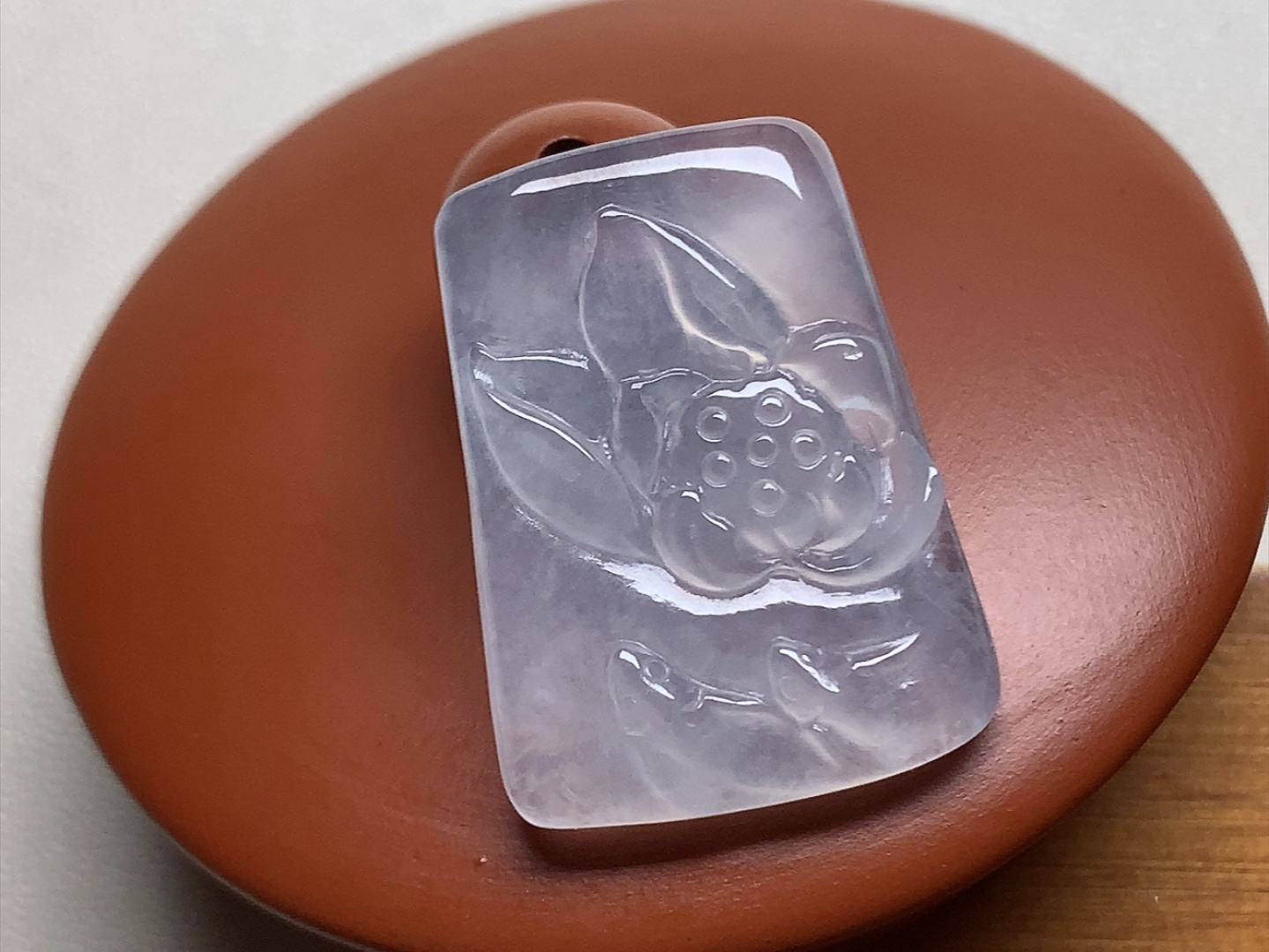 ️ 冰种莲花牌 冰透感十足，起胶感，尺寸26.3*19.6*4.6
