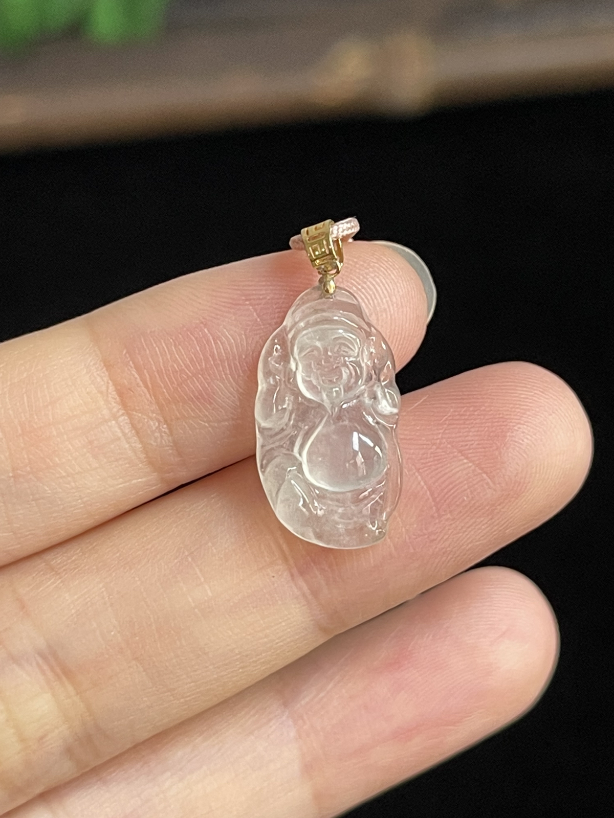 翡翠人物，印记：G18K