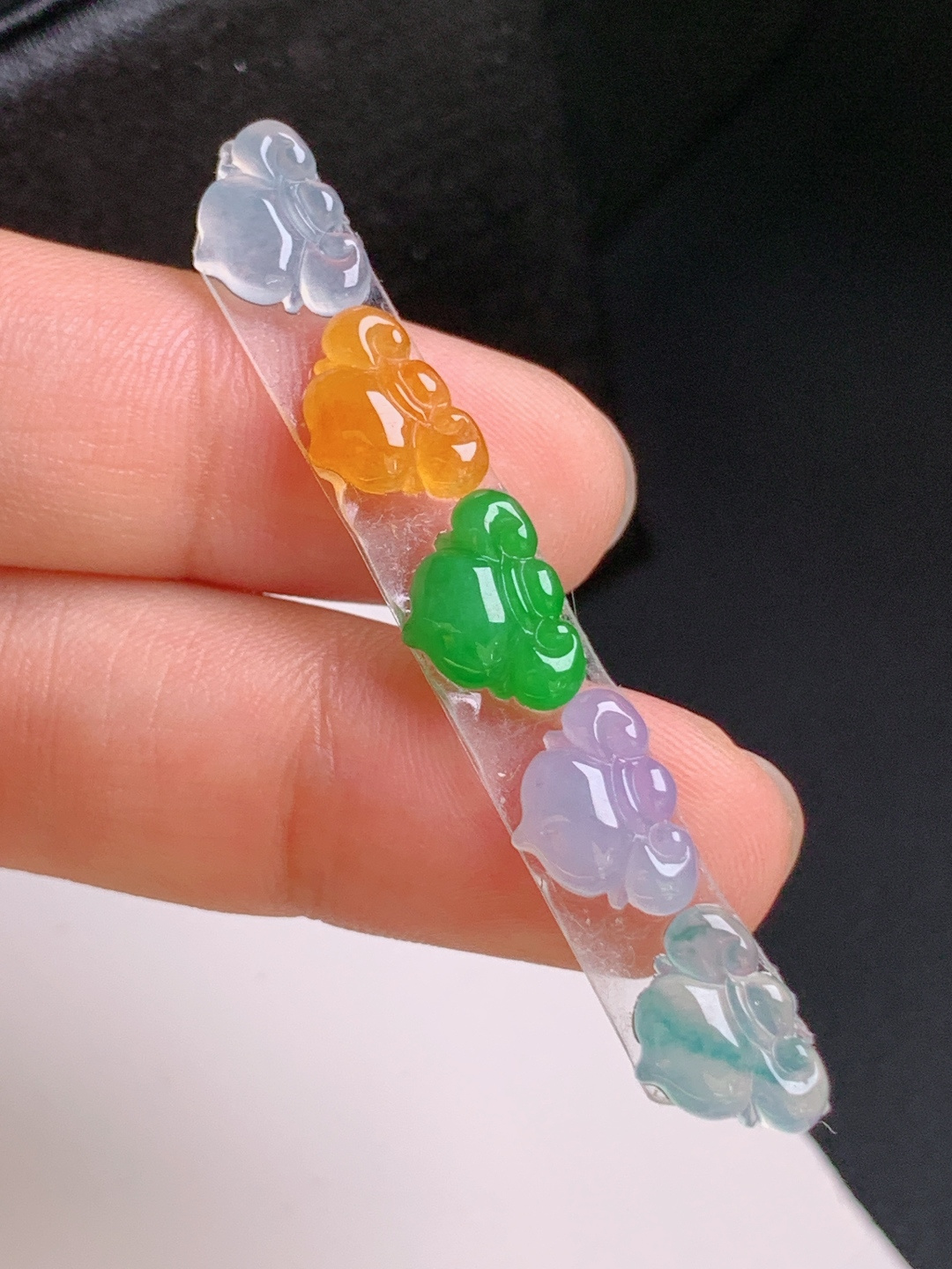 ️ 多宝如意锁裸石一手，色彩缤纷，冰透小巧，福禄双全 裸石11.2-8.1-2.5 530910