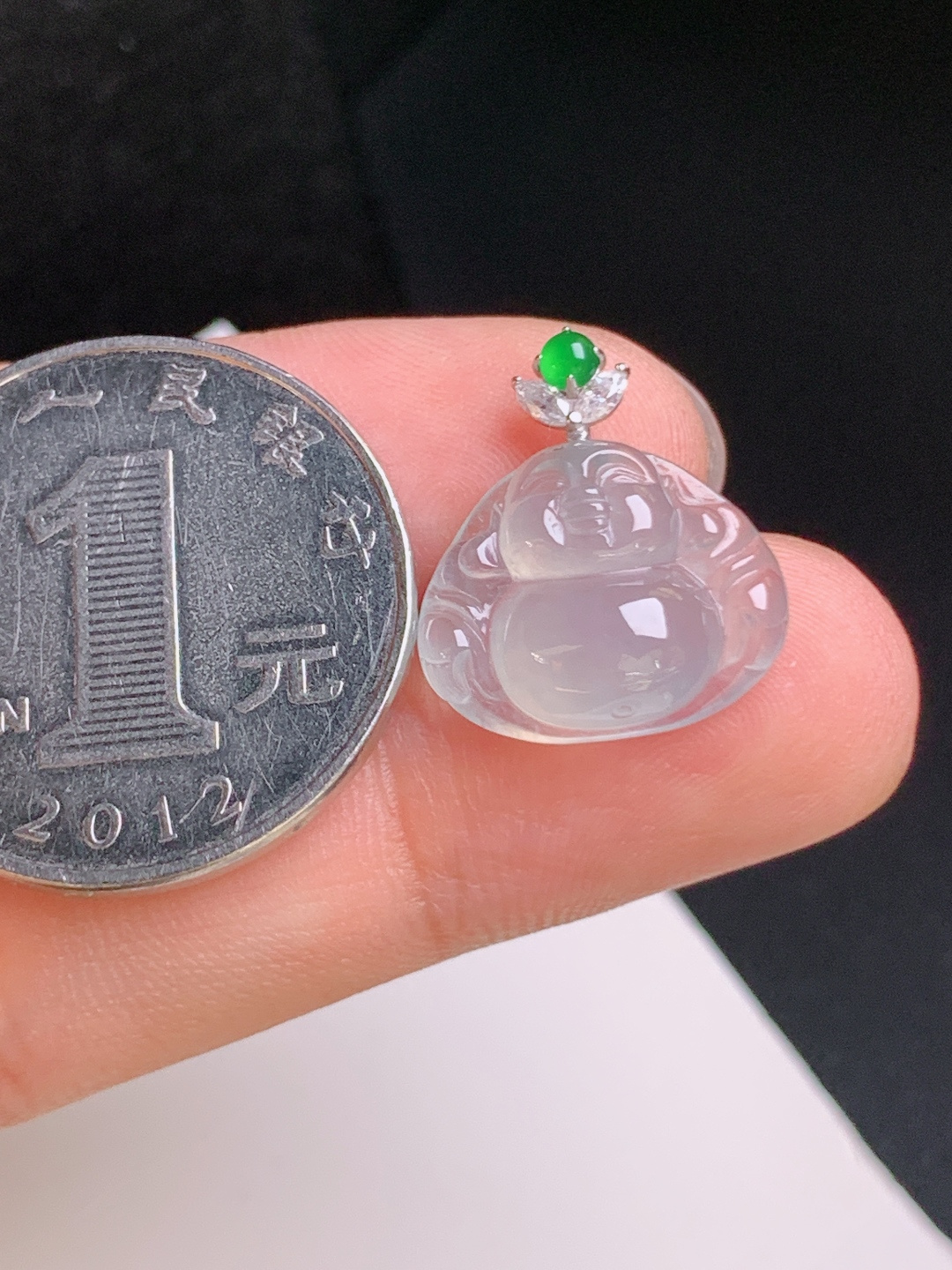 ️ 冰种佛公吊坠，冰透起光，笑口开怀，福气满满 裸石12.8-15-5.8 整体18 530910