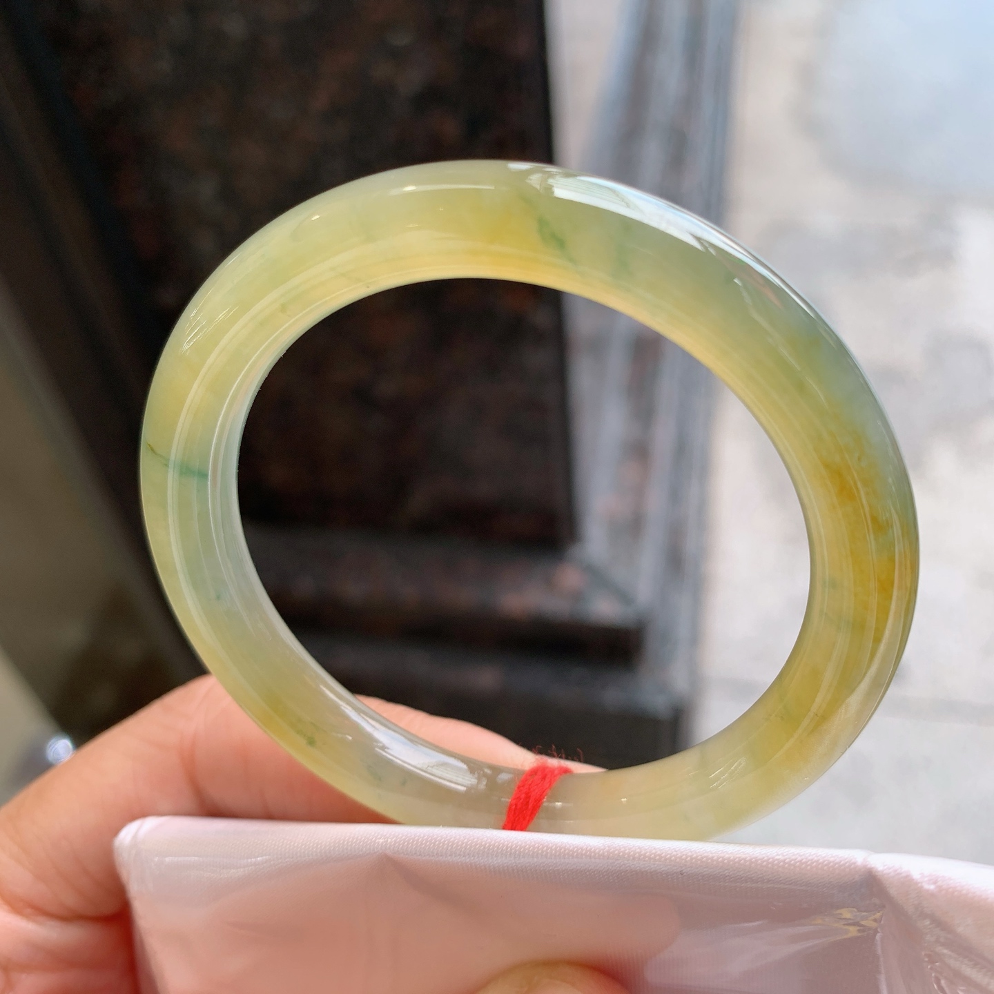 圆条冰黄翡飘花 微纹 尺寸：50.2/8 小圈口