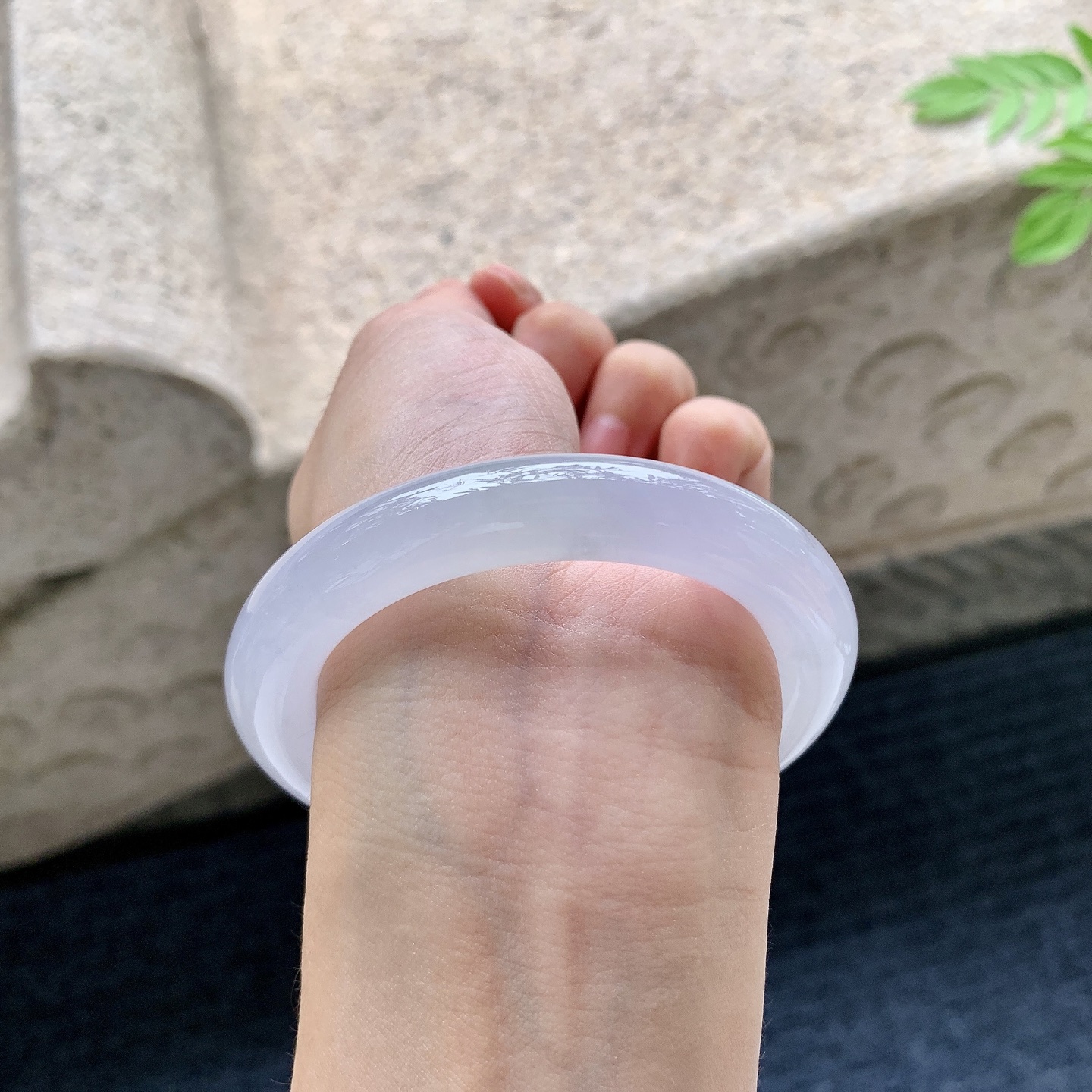 圆条52 53 圈口53.5/10.5/10.6 编码FL090712 冰糯粉紫，水润，种老，细腻，打灯有絮线