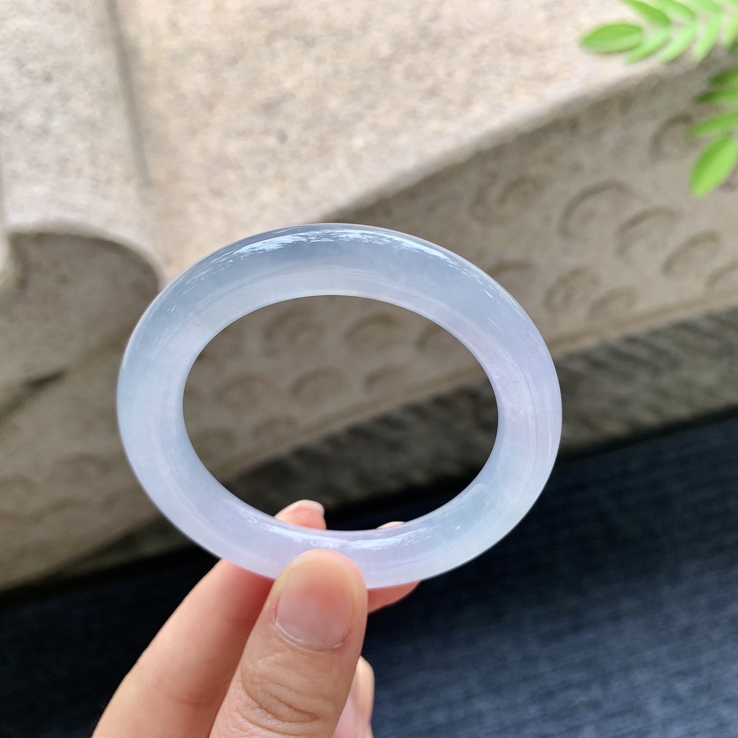 圆条48 49 圈口49/9.2/9.3 编码DZ091508 冰糯紫底，水润，种老，细腻，打灯有絮线