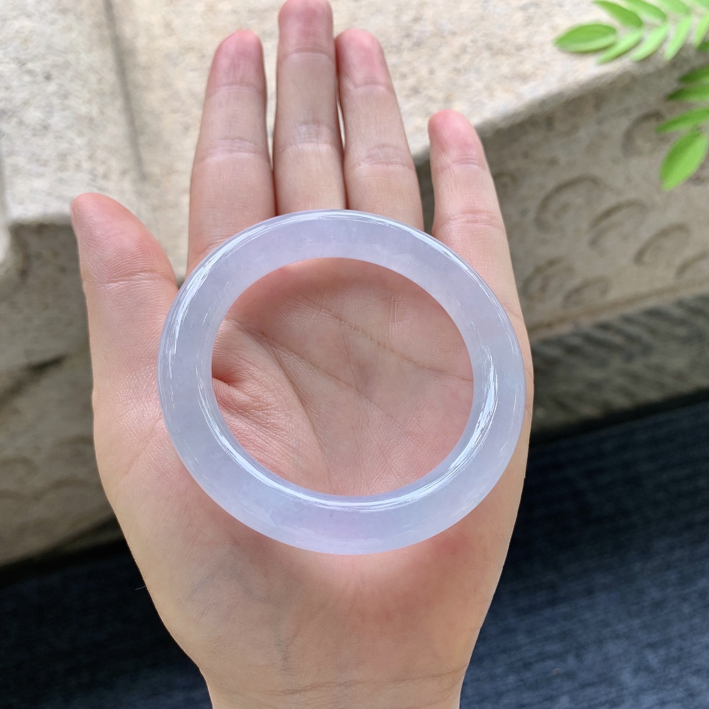 圆条48 49 圈口49/9.2/9.3 编码DZ091508 冰糯紫底，水润，种老，细腻，打灯有絮
