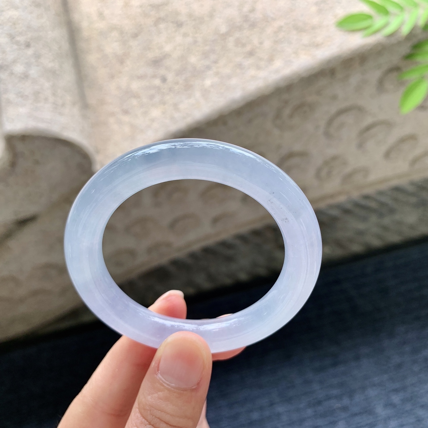 圆条48 49 圈口49/9.2/9.3 编码DZ091508 冰糯紫底，水润，种老，细腻，打灯有絮线