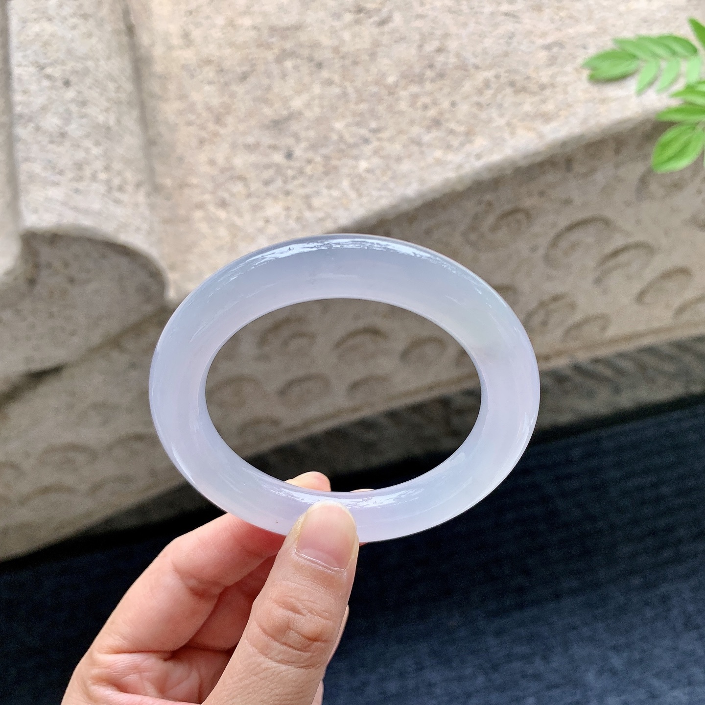 圆条52 53 圈口53.5/10.5/10.6 编码FL090712 冰糯粉紫，水润，种老，细腻，打灯有絮线