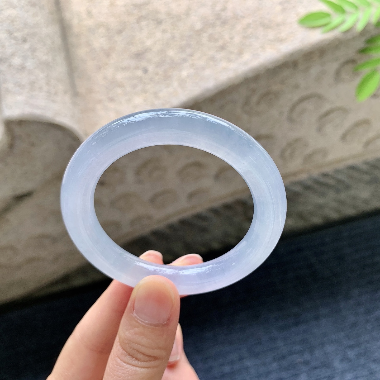 圆条48 49 圈口49/9.2/9.3 编码DZ091508 冰糯紫底，水润，种老，细腻，打灯有絮线