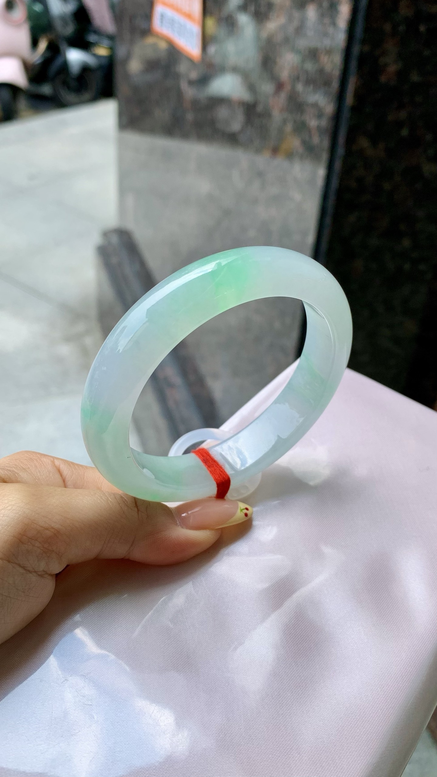 冰飘绿正圈成品 HYY-9186 尺寸：59-13.5-9