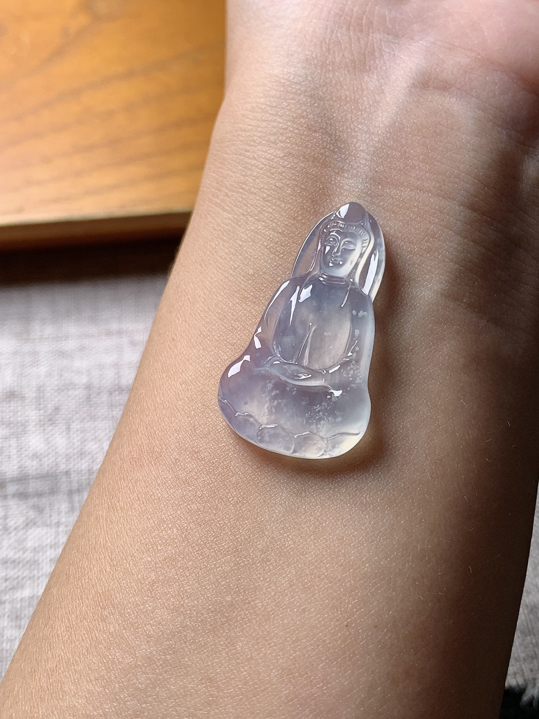 ️冰种观音，水润种老 0914 尺寸31.4*17.8*3.9