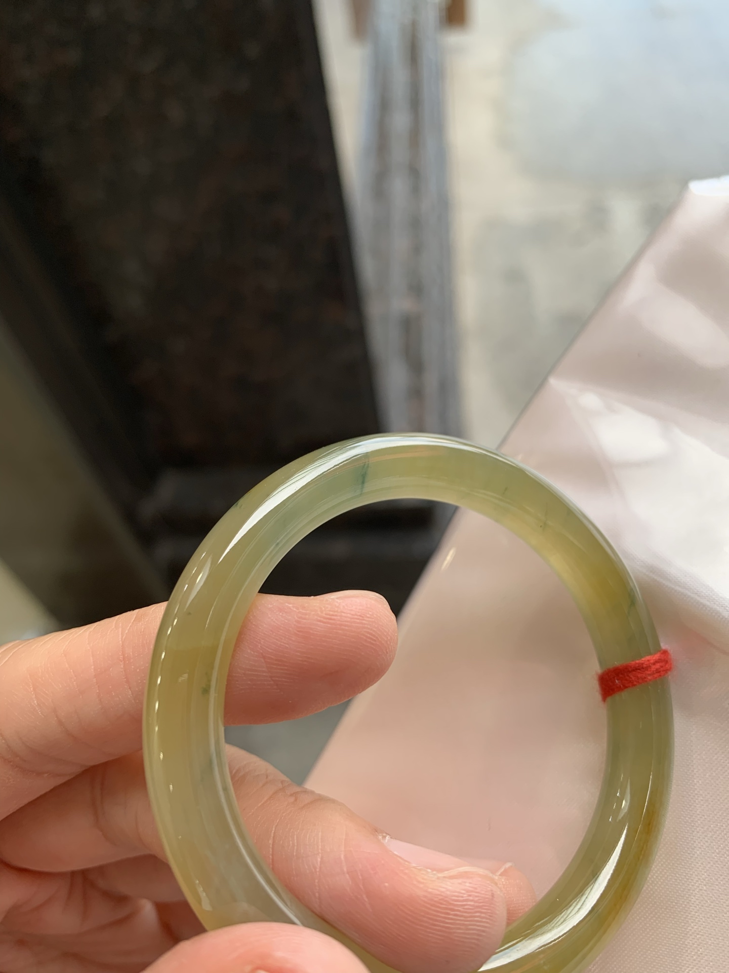 圆条冰黄翡飘花 微纹 尺寸：50.2/8 小圈口