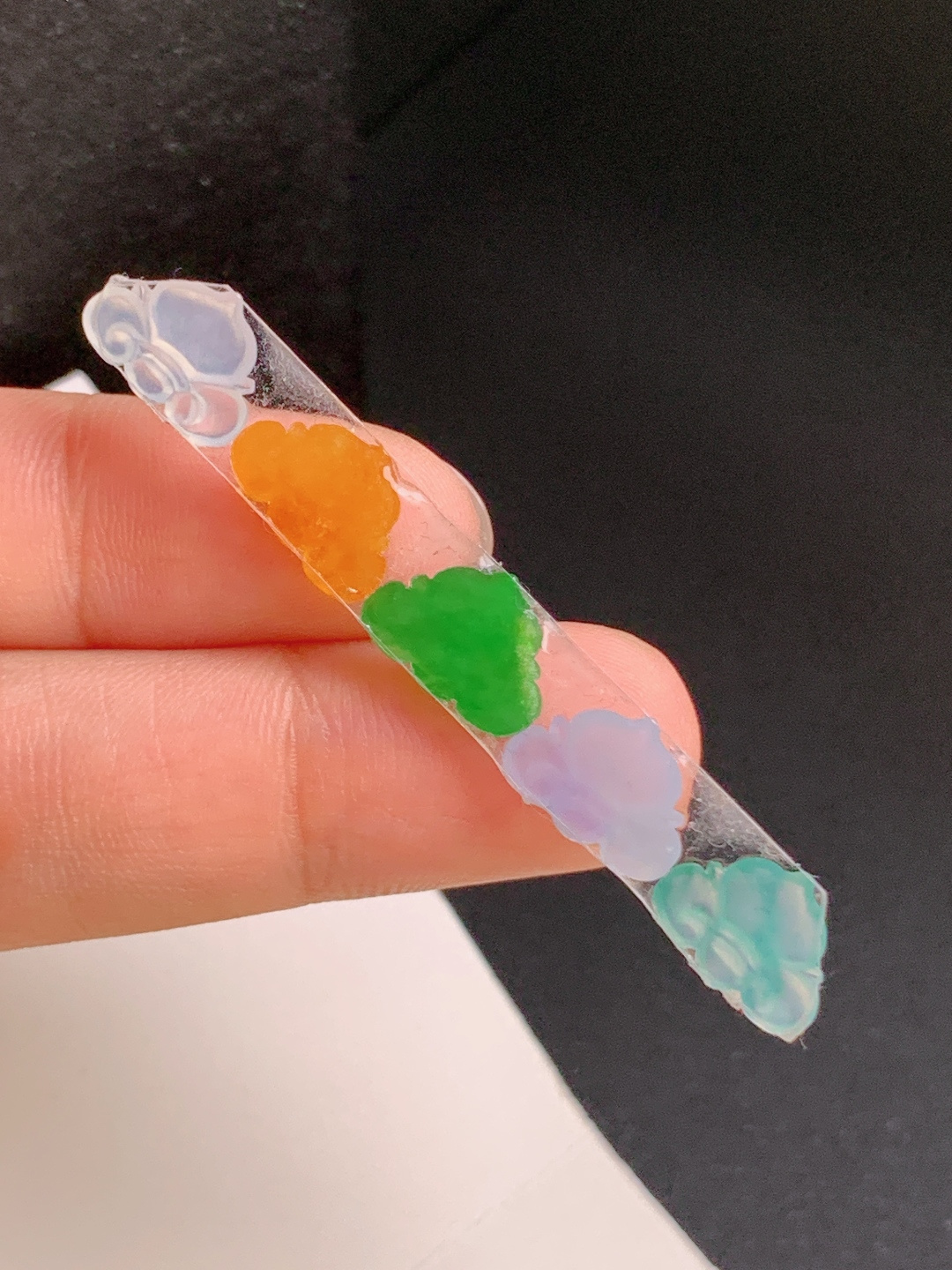 ️ 多宝如意锁裸石一手，色彩缤纷，冰透小巧，福禄双全 裸石11.2-8.1-2.5 530910