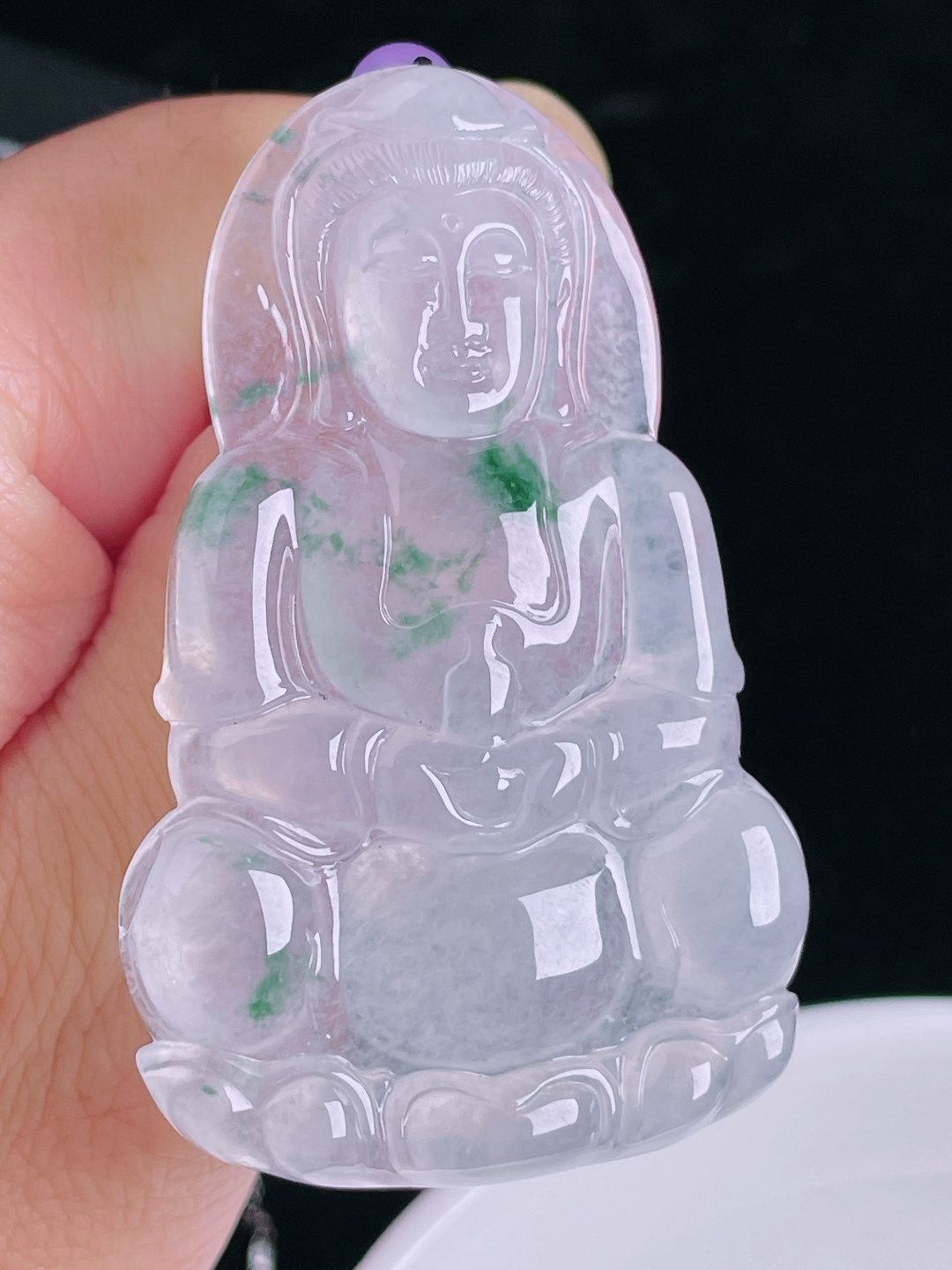 ️飘花观音，老种起光，细底通透，尺寸：58.7/37.3/5.6mm0915