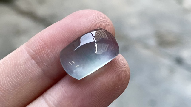 ️ 玻璃蓝钢马鞍 15.2*9*4.8 完整
