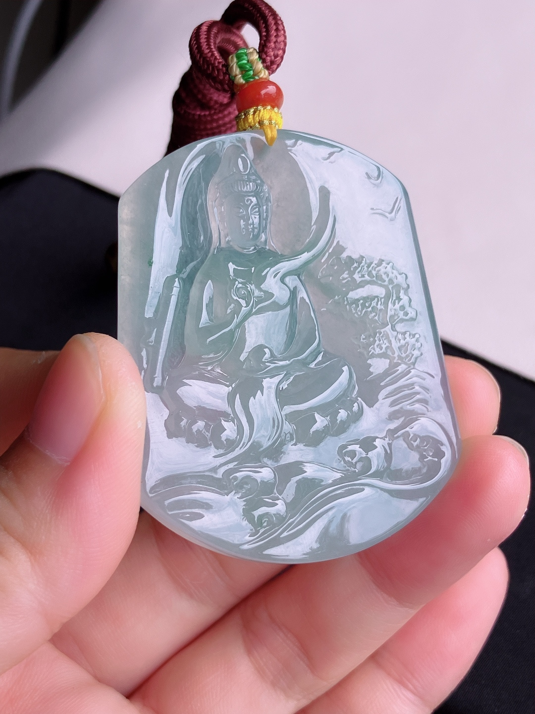 ️，底色观音，晶莹剔透，尺寸54/45/5.8/自然光实拍