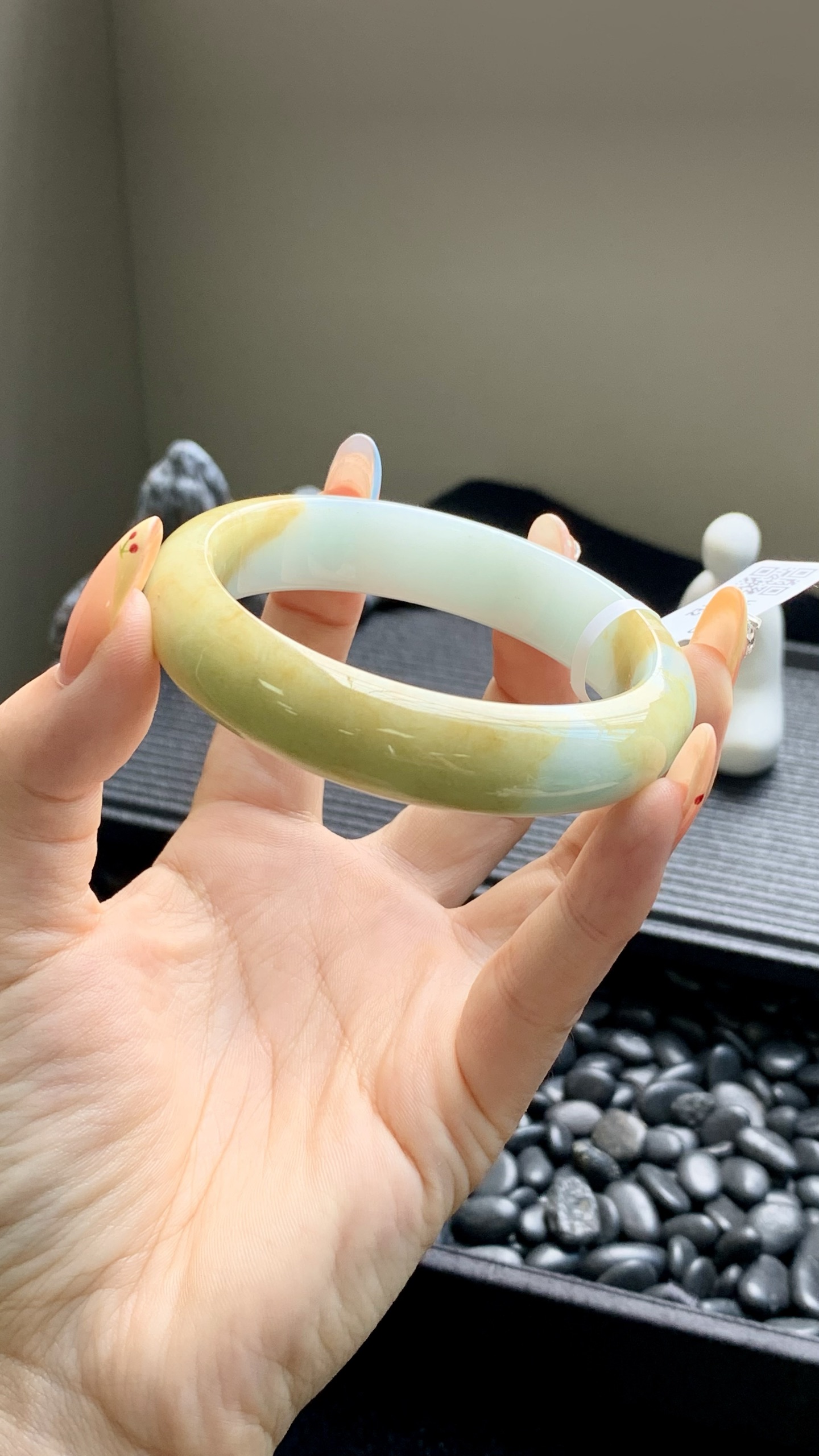 宽版黄翡正圈成品 HYY-6123 尺寸：57.5-14-8
