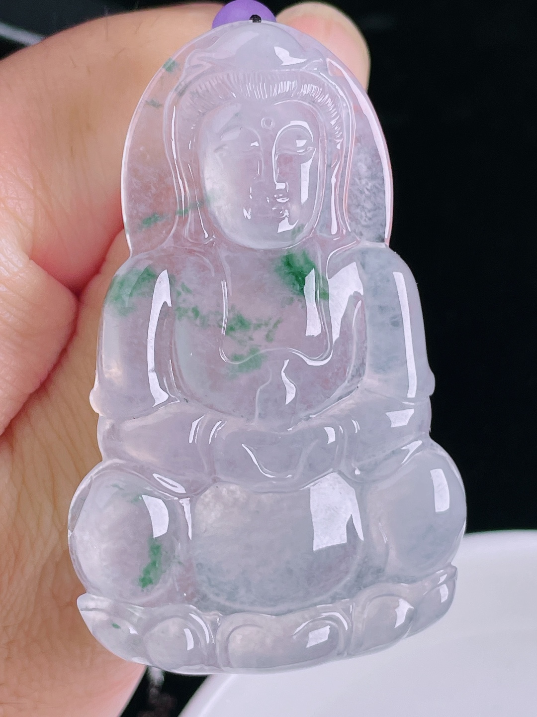 ️飘花观音，老种起光，细底通透，尺寸：58.7/37.3/5.6mm0915