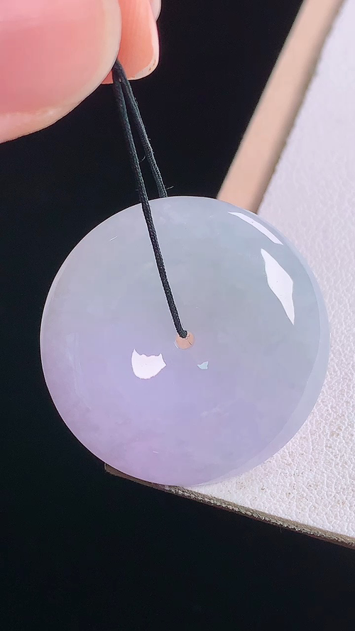 ️冰紫平安扣，无裂，尺寸:27.7-6.5mm 10