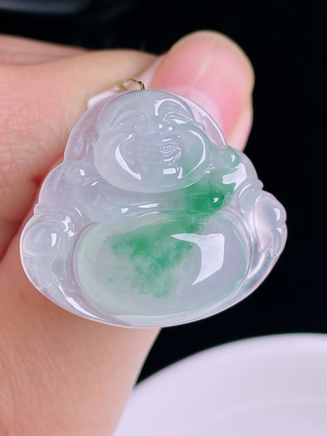 ️飘花佛公，老种起光，细底通透，尺寸：28.3/32.6/7mm0915