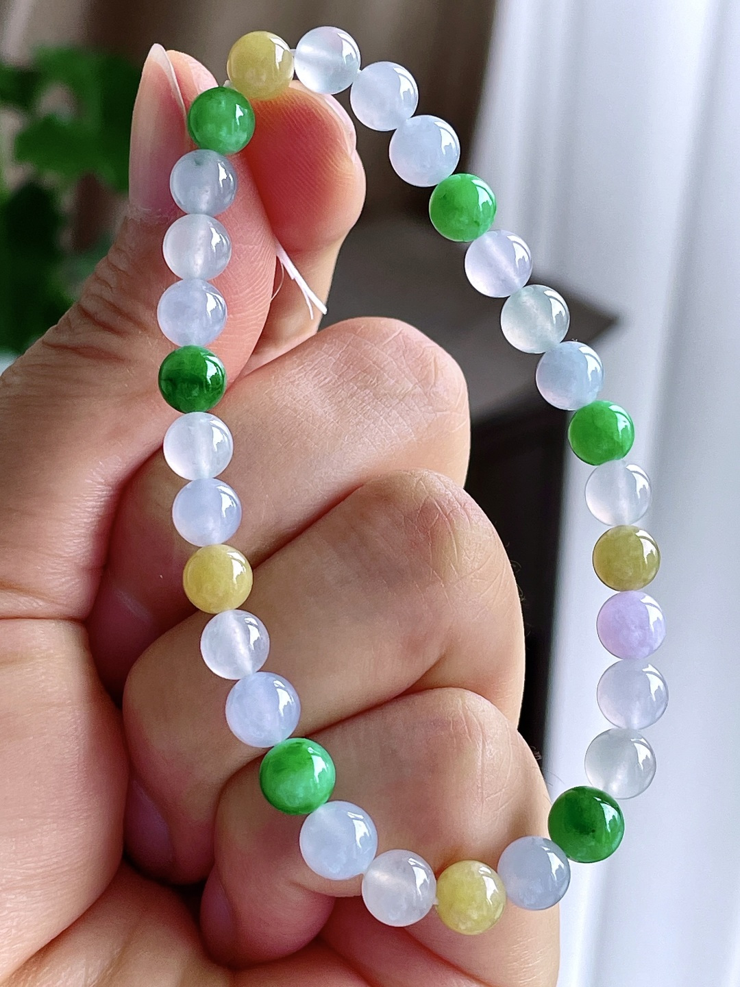 【珠子】冰多宝手链圆珠珠子手链 【说明】缅甸 性比高 【尺寸】6mm 【重量】12.4克
