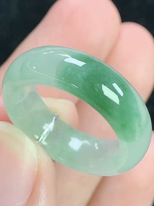 冰飘花戒指，无裂，内径尺寸16.8-6.6-3.8mm，13号手寸，j15tdy