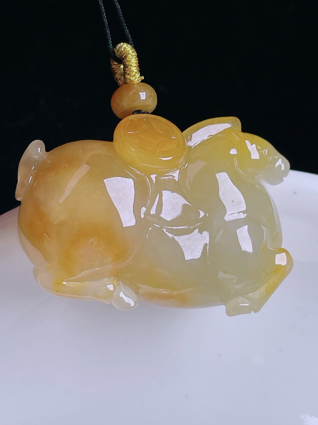 冰黄唐马，老种起光，细底通透，尺寸：32.3/23/12.8mm0915