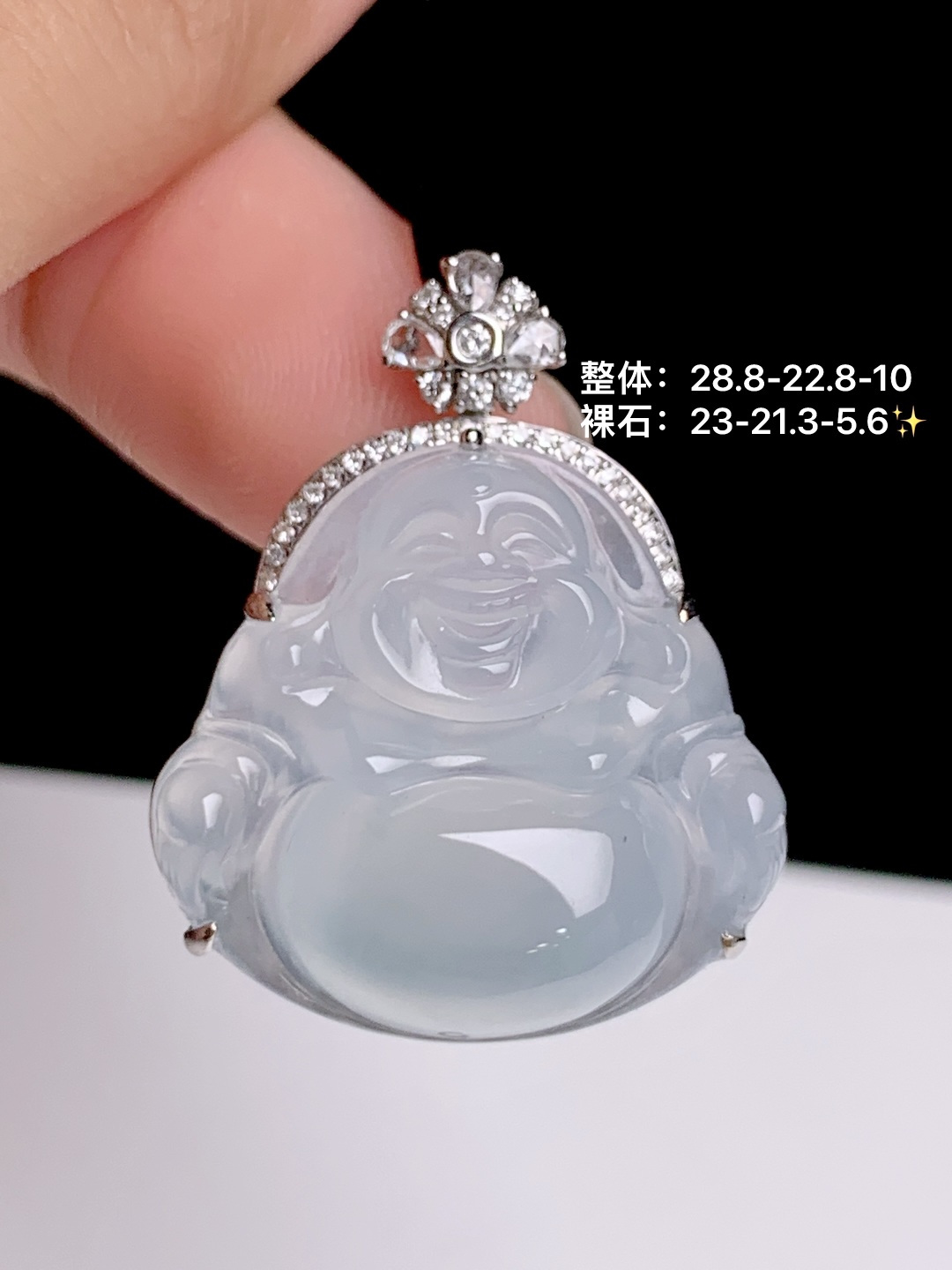 ️佛公吊坠 18k金钻镶嵌，28.8-22.8-10