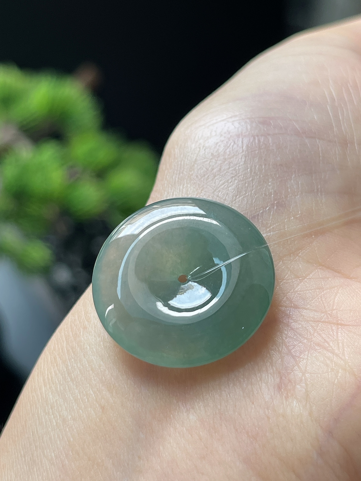 翡翠冰糯种绿色平安扣