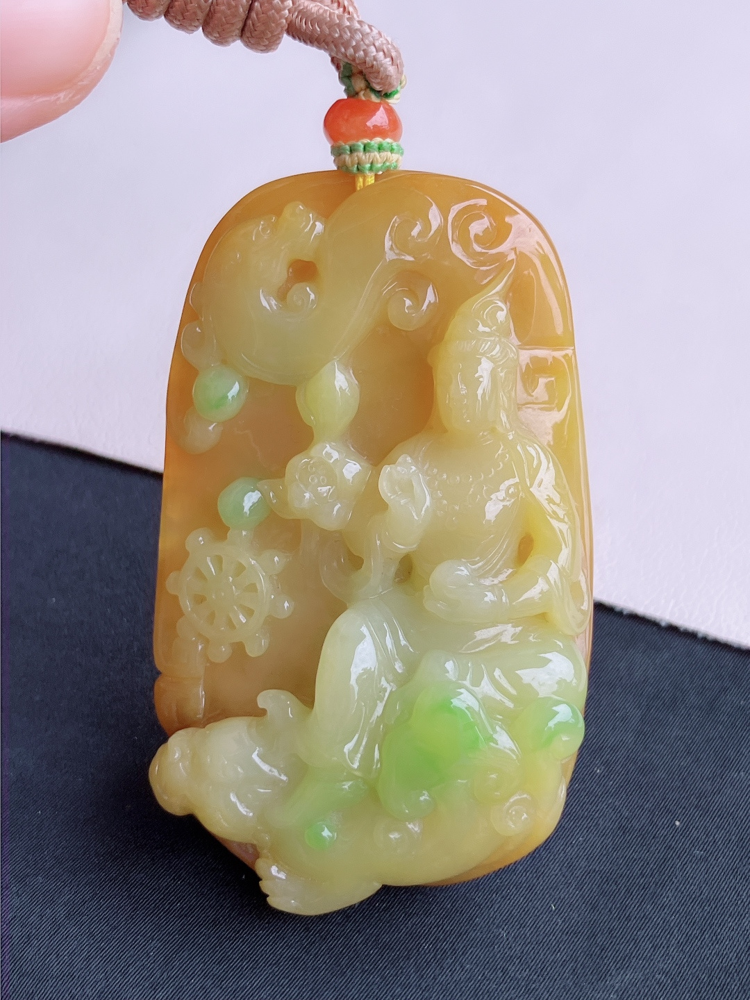 ️，双彩观音，饱满大气，尺寸69.6/41/16.5/自然光实拍