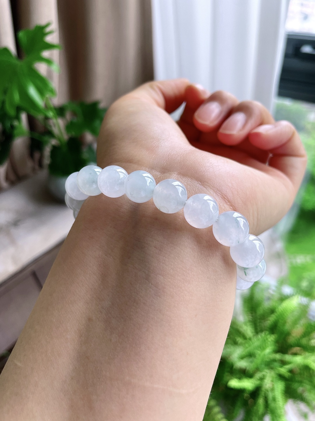 【珠子】飘花手串圆珠珠子手串 【说明】缅甸 性比高 【尺寸】10.5mm 【重量】38克