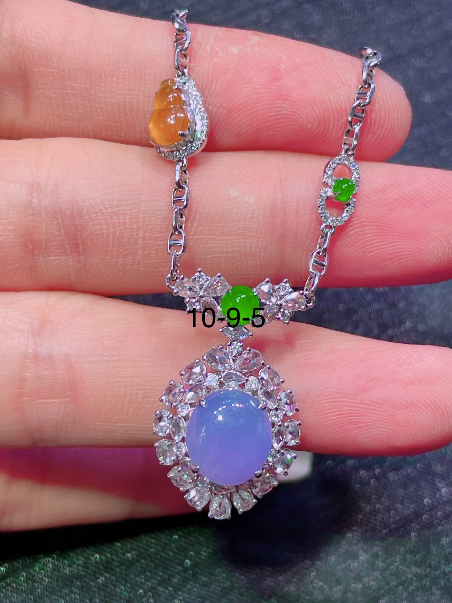 ️冰种蛋面项链，晶莹剔透，新颖时尚，10-9-5