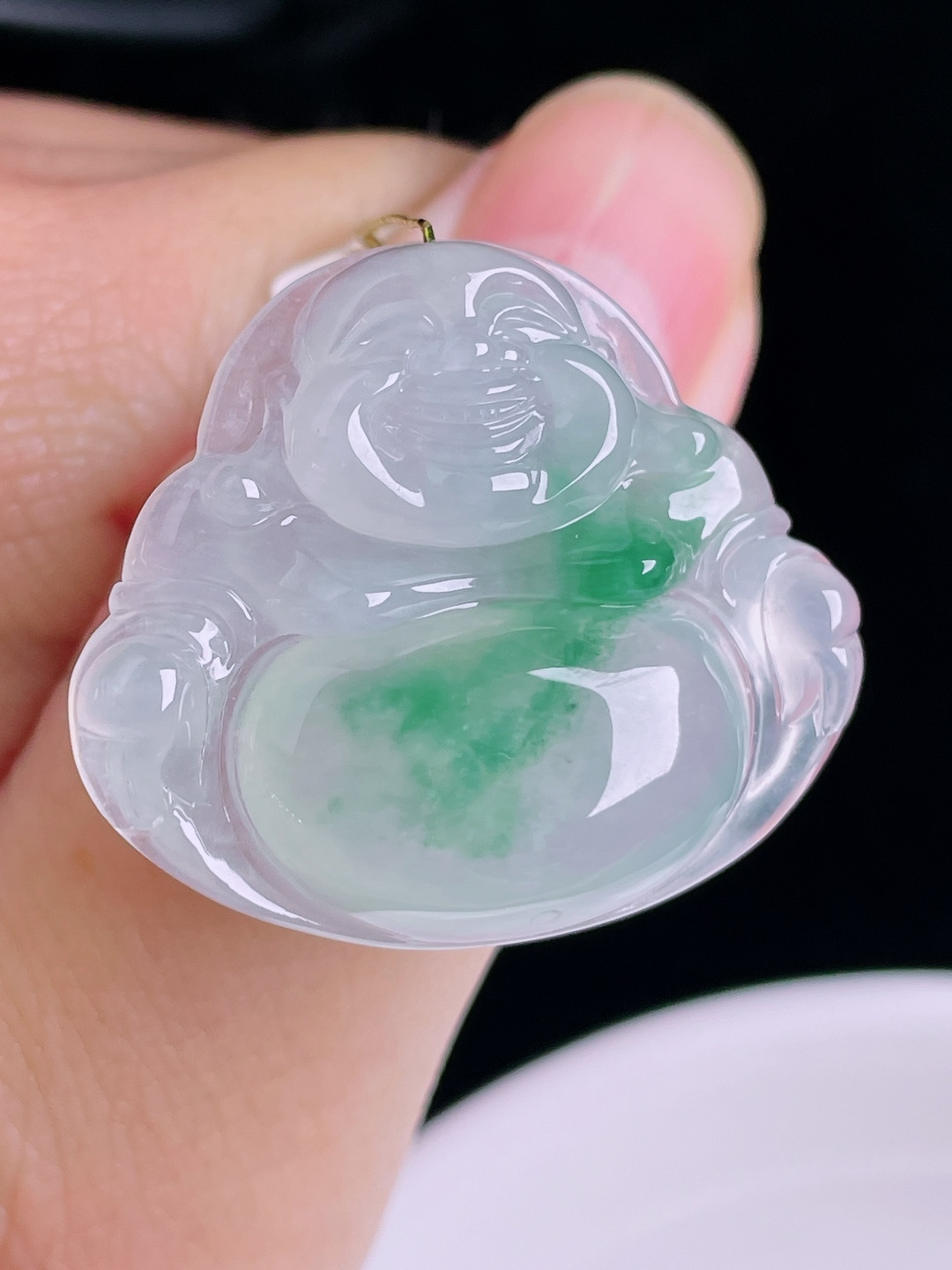 ️飘花佛公，老种起光，细底通透，尺寸：28.3/32.6/7mm0915