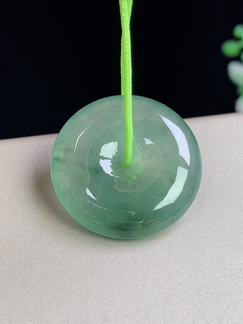 冰飘花平安扣，尺寸21-4.8mm，j15zg9