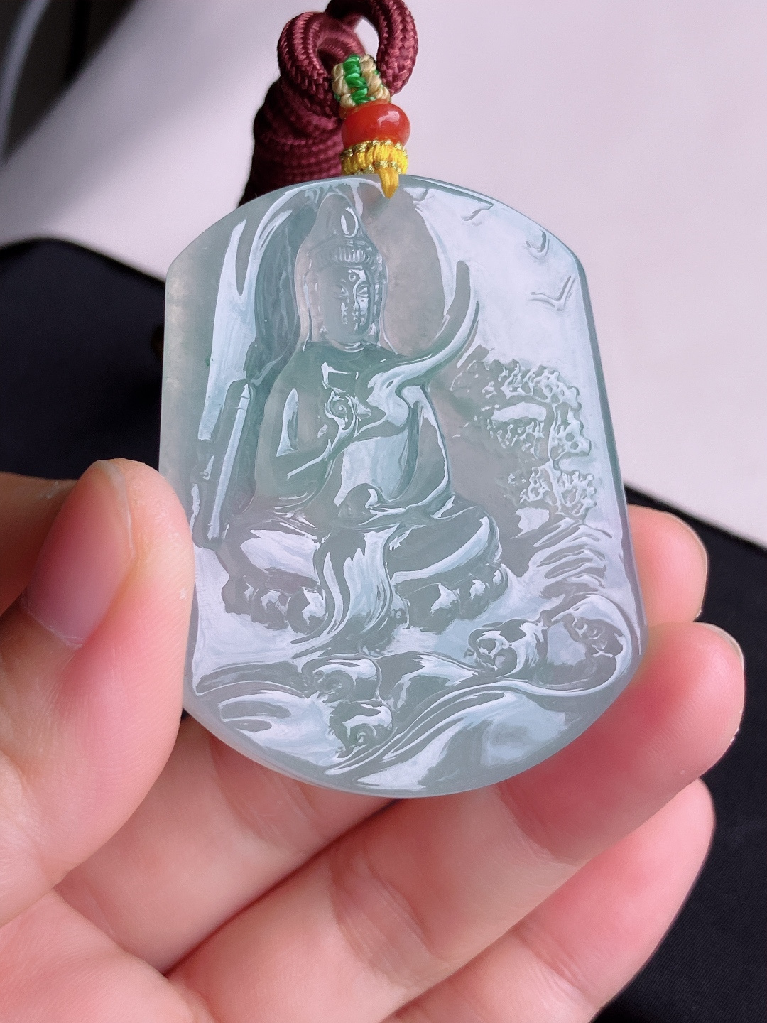 ️，底色观音，晶莹剔透，尺寸54/45/5.8/自然光实拍