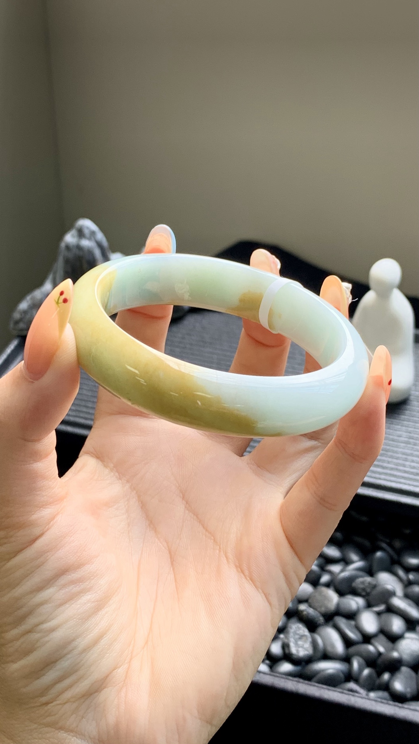 宽版黄翡正圈成品 HYY-6123 尺寸：57.5-14-8