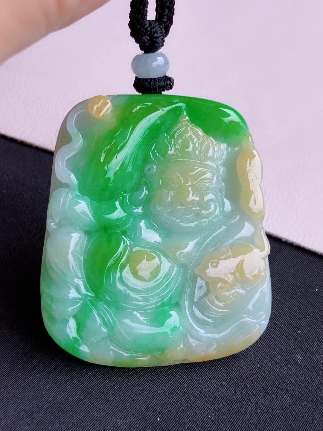 ️，三彩黄财神，细腻精致，尺寸46/38.8/6/自然光实拍