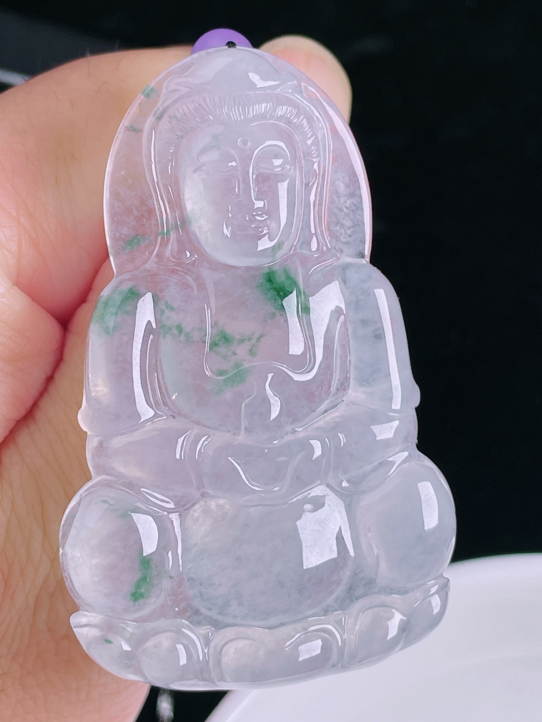 ️飘花观音，老种起光，细底通透，尺寸：58.7/37.3/5.6mm0915