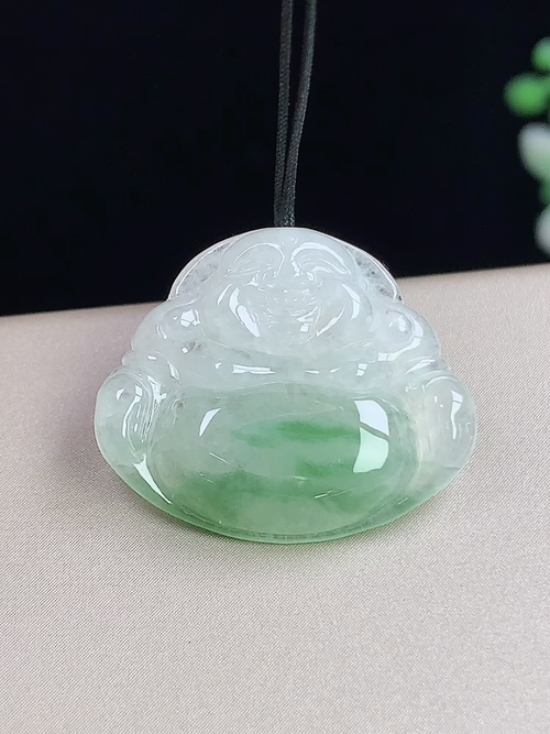 二号飘绿佛公，无裂，尺寸18.6-22.1-3.7mm，j15zg9