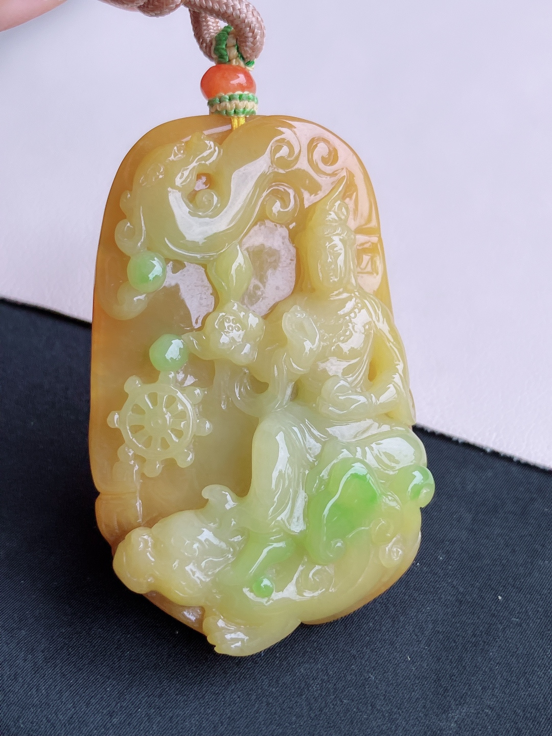 ️，双彩观音，饱满大气，尺寸69.6/41/16.5/自然光实拍