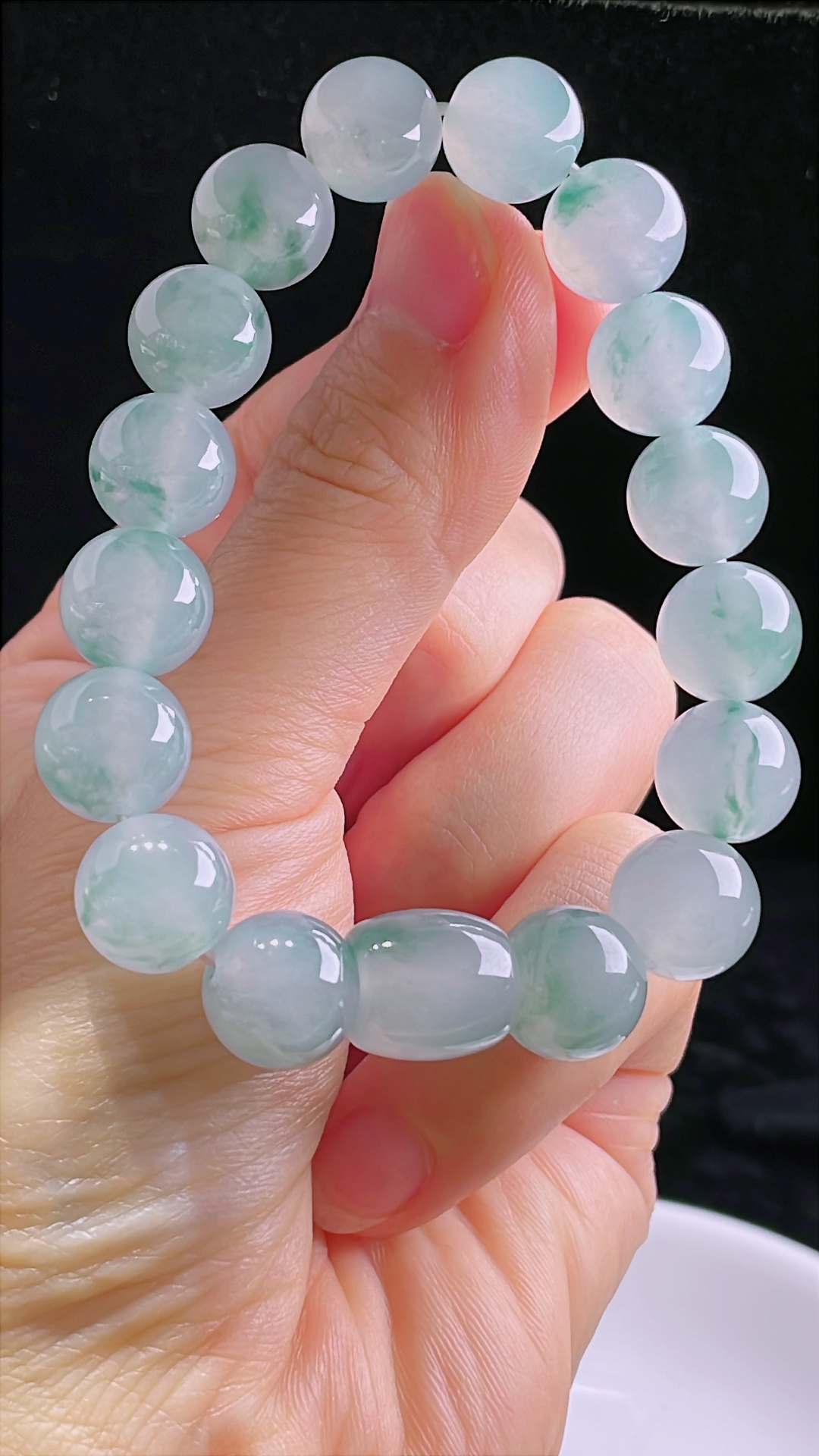 ️飘花手串，老种起光，细底通透，尺寸：11.8mm0915
