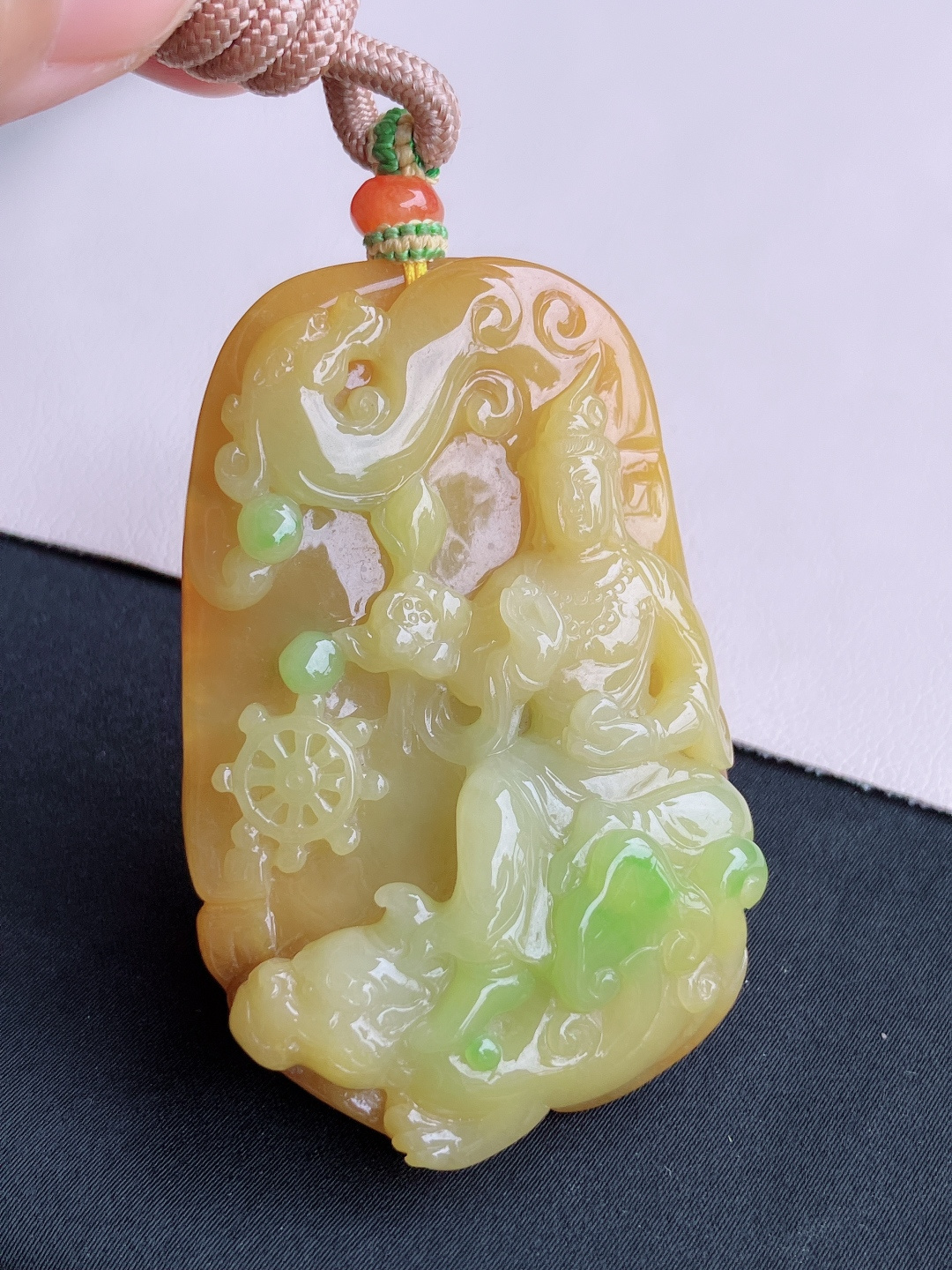 ️，双彩观音，饱满大气，尺寸69.6/41/16.5/自然光实拍