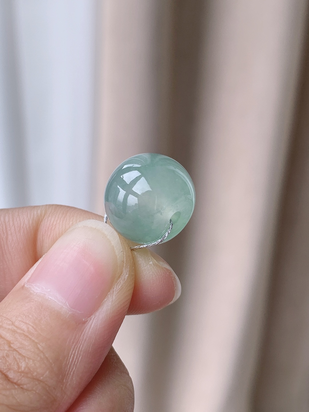 【珠子】冰晴水路路通珠子单珠 【说明】缅甸 性比高 【尺寸】14.4-11.7mm 【重量】5克